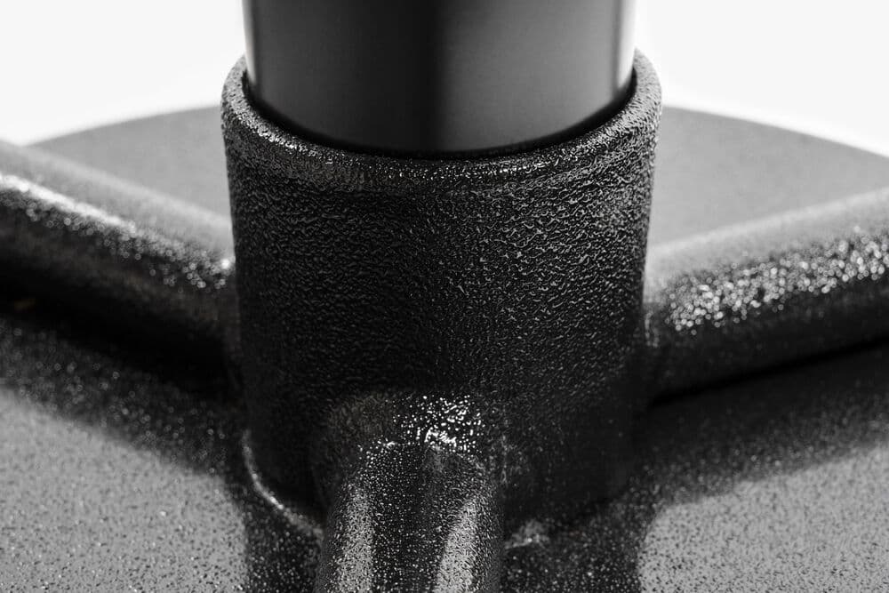 Close-up van de binnenvoet waar de gasveer op staat